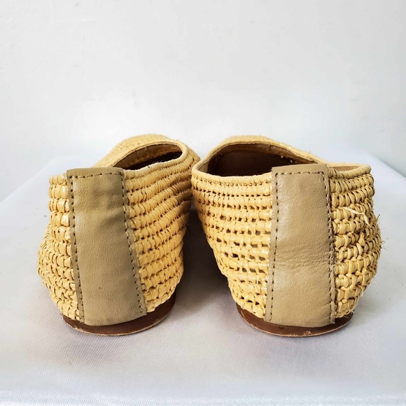 Zara Natural Colored Braided Hand Woven Flat Shoes - Picture 6 of 13